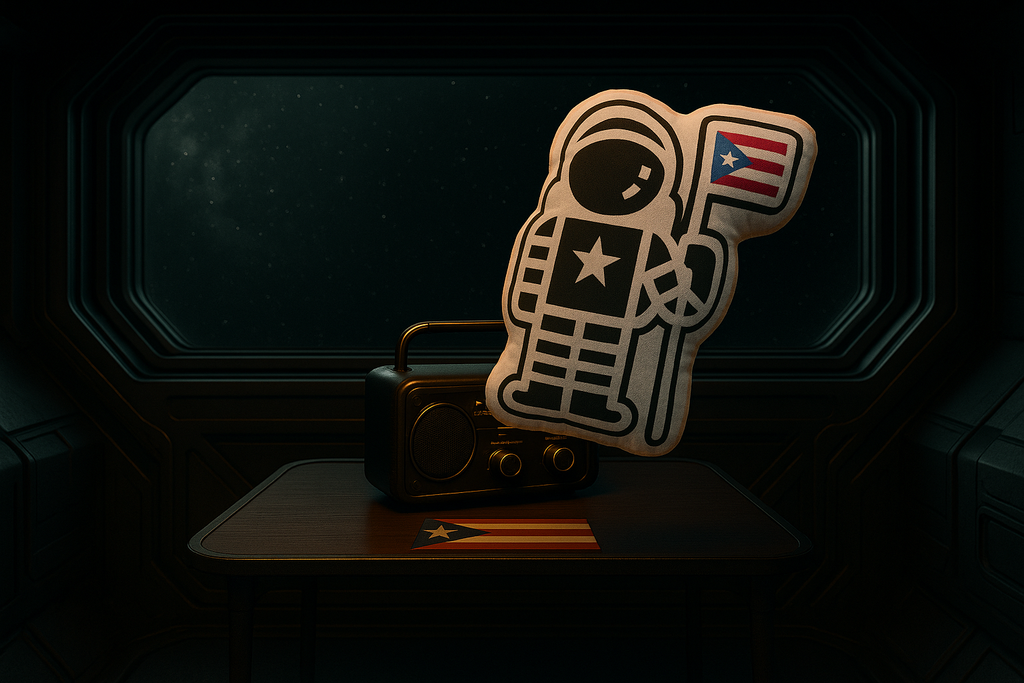 Astro Boricua Custom Shaped Pillow