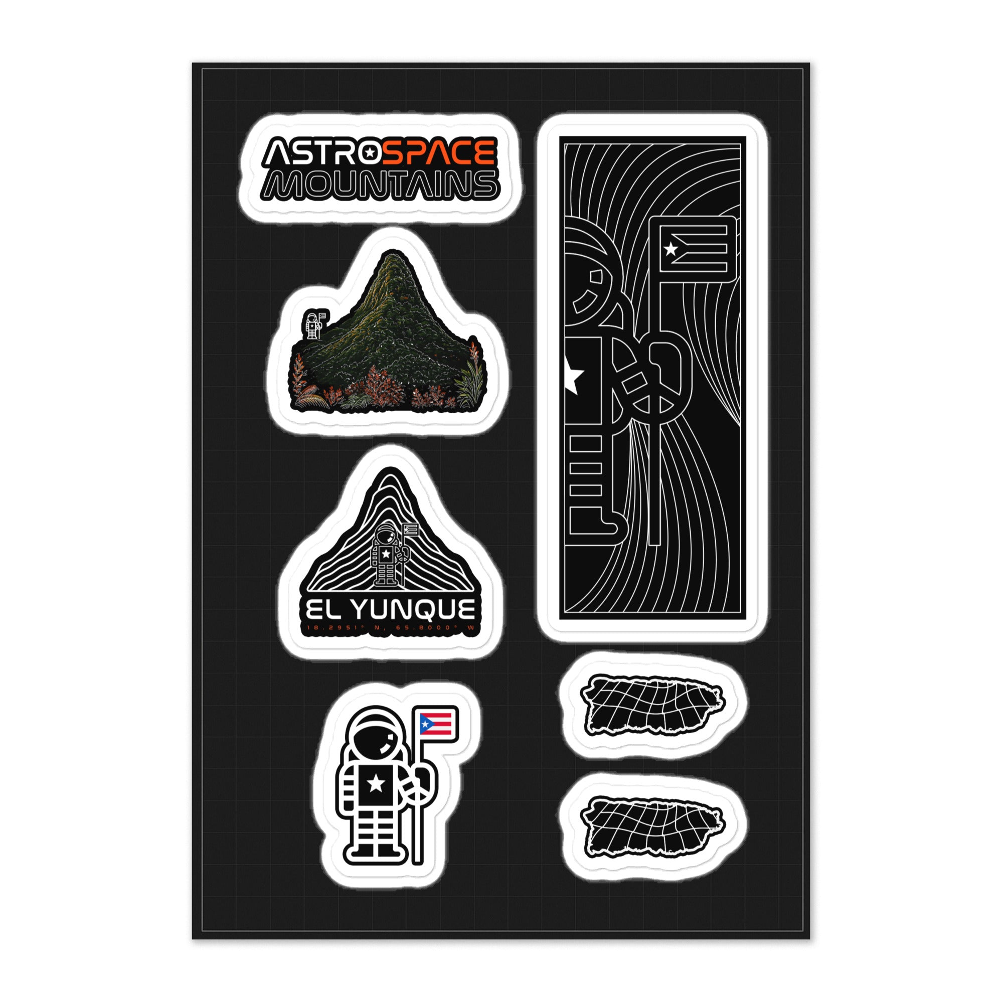 Astro Space Mountains Sticker Sheet